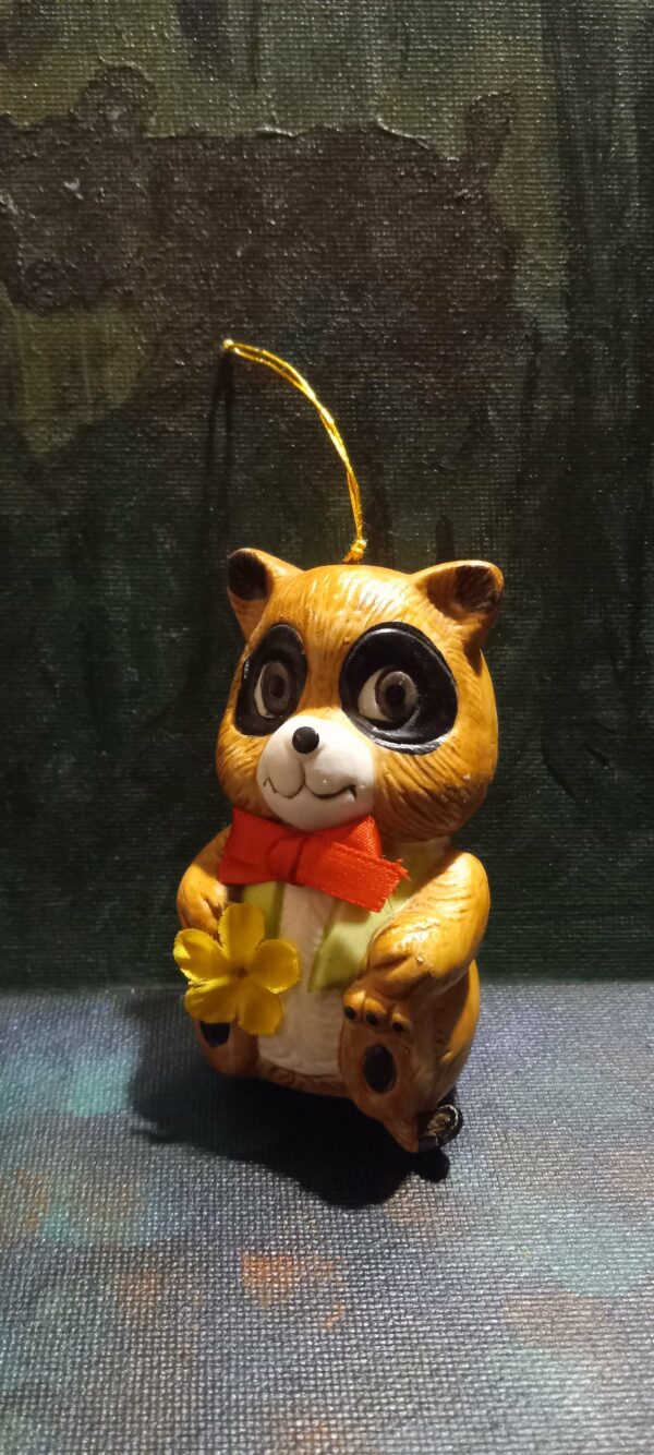 Racoon Flower and Bow Bell