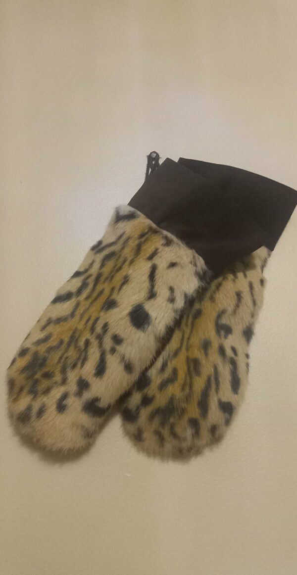 Rabbit Fur and Suede  Mittens - Image 2