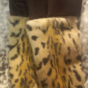 Rabbit Fur and Suede  Mittens