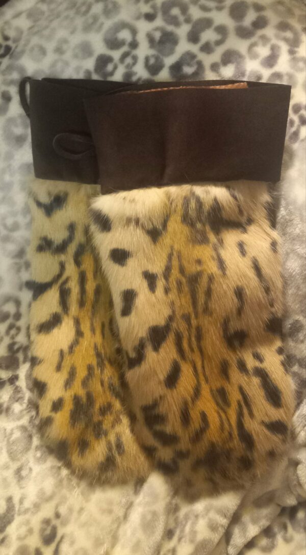 Rabbit Fur and Suede  Mittens