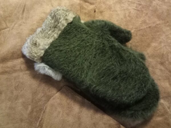 Lambskin and Rabbit Fur Mitens