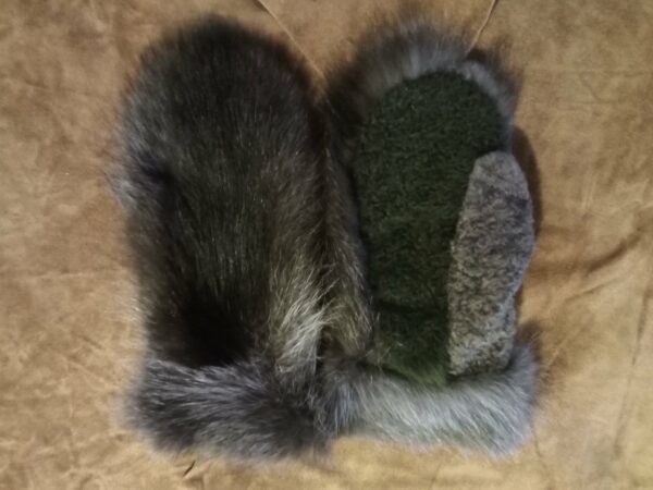 Mittens Raccoon& Lambskin